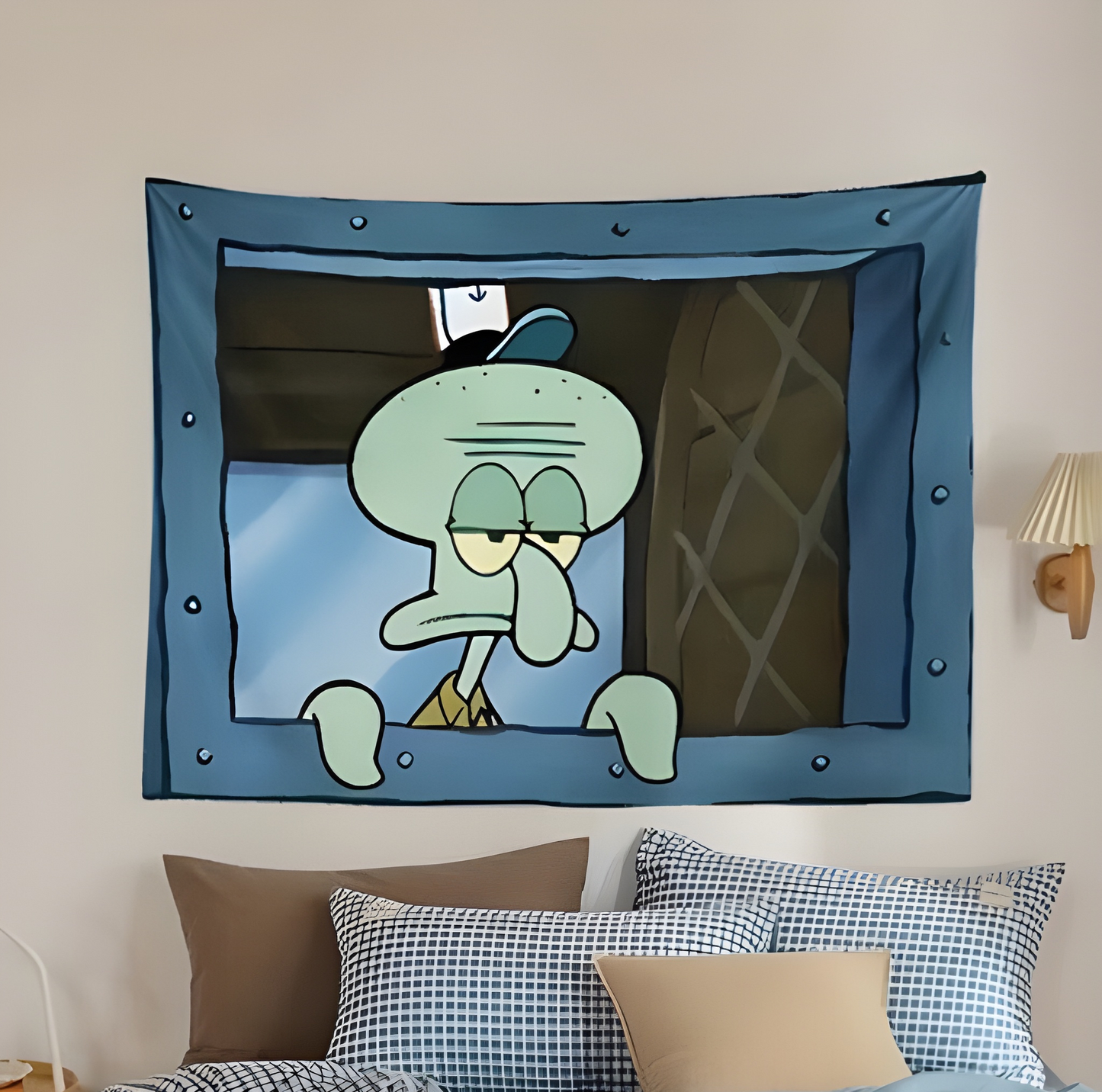 Squidward Wall Flag