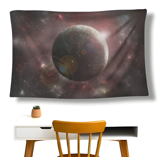 Grey Moon Wall Flag