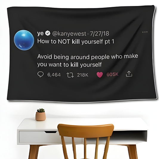 Kanye West Tweet Wall Flag