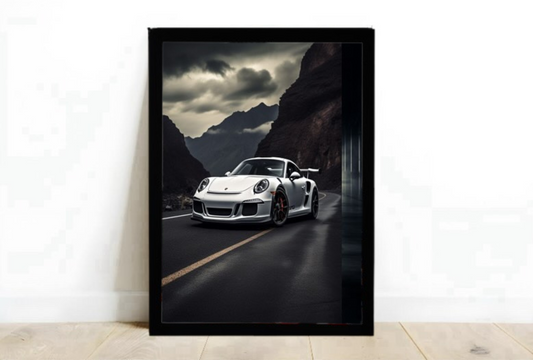 White Porsche Frame