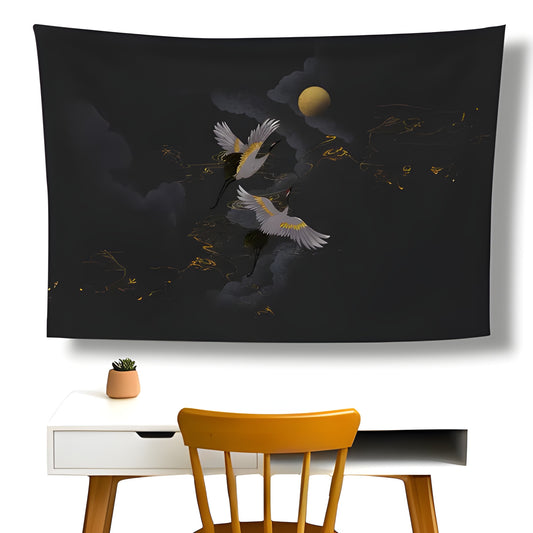 Bird Moon Wall Flag