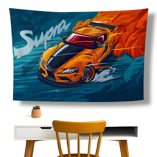Orange Supra Wall Flag