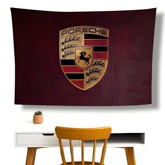 Porsche Logo Wall Flag