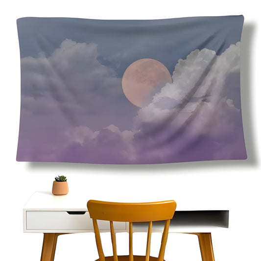Moon Cloud Wall Flag