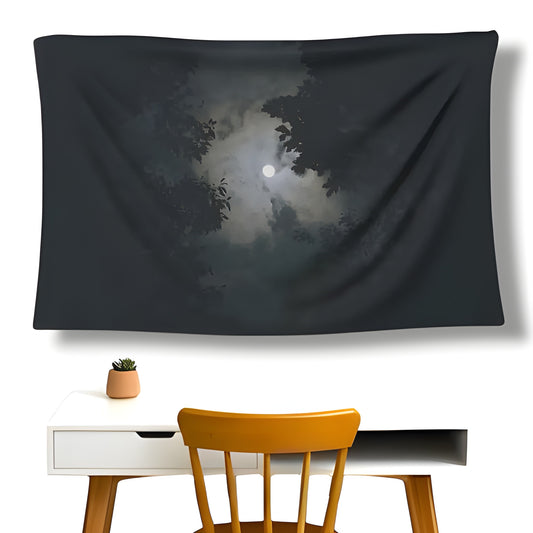 Moon Forest Wall Flag