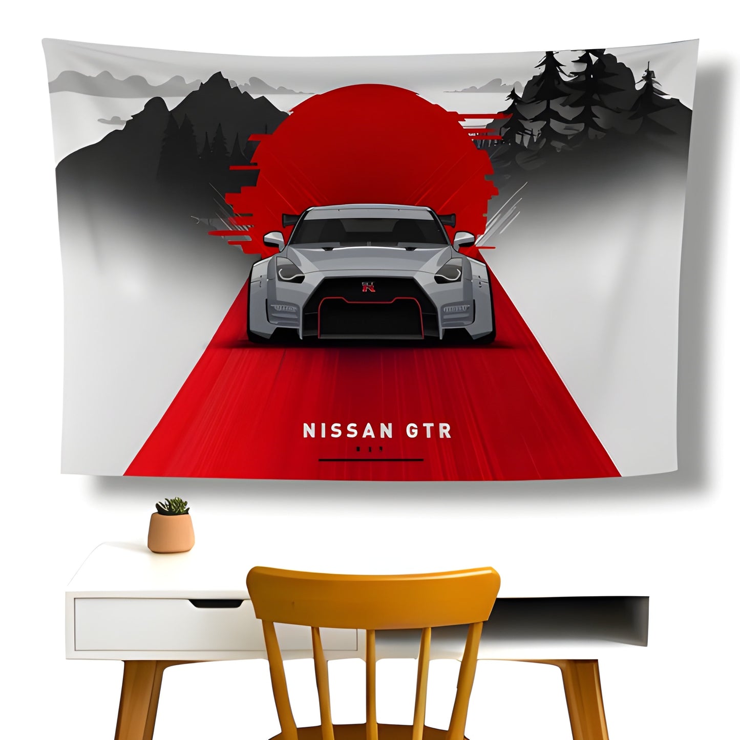 Nissan GTR Wall Flag