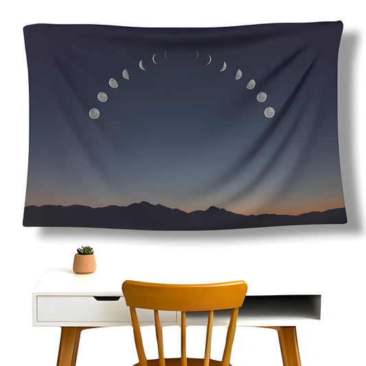 Moon Phases Wall Flag