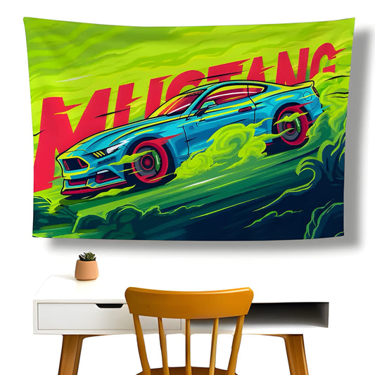 Mustang Wall Flag